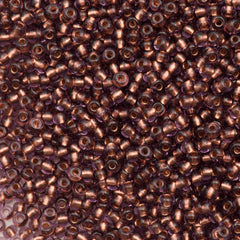 50g Czech Seed Bead 10/0 Copper Lined Amethyst (29010)