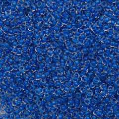 50g Czech Seed Bead 10/0 Crystal Lined Dyed Dark Blue Terra (38338)