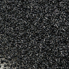 50g Czech Seed Bead 10/0 Crystal Lined Dyed Black Terra (38349)