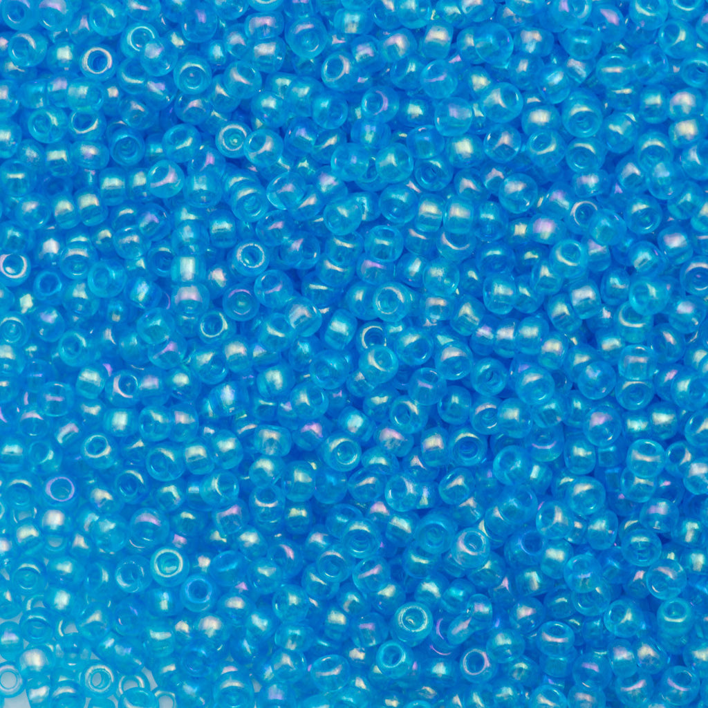 Czech Seed Bead 10/0 Transparent Aqua AB 15g (41134)