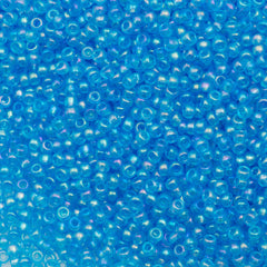 Czech Seed Bead 10/0 Transparent Aqua AB 15g (41134)
