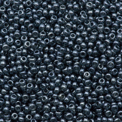 50g Czech Seed Bead 10/0 Transparent Black Diamond Luster (46010)