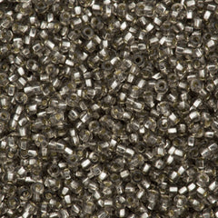 50g Czech Seed Bead 10/0 Silver Lined Light Grey Solgel (78141)
