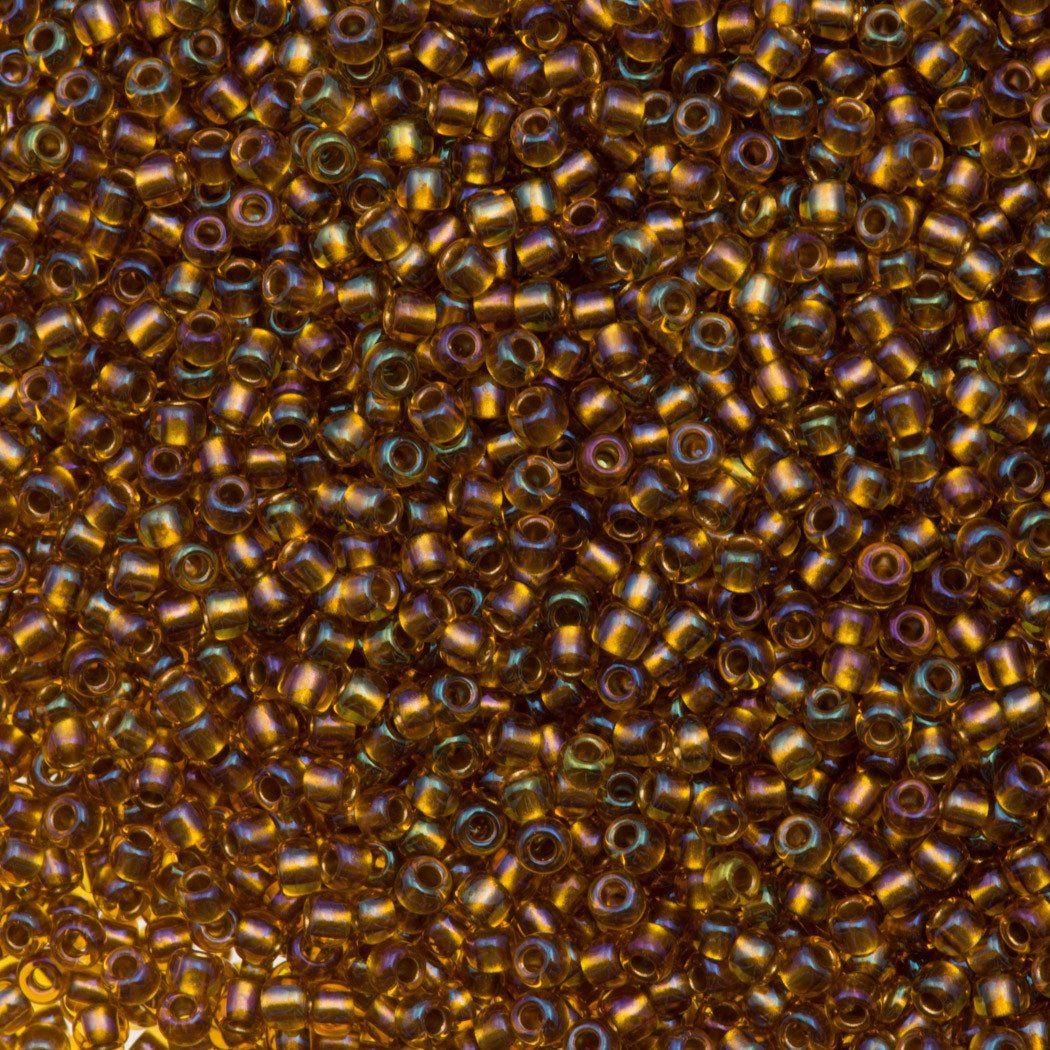 50g Toho Round Seed Bead 11/0 Transparent Honey Comb AB (1853)