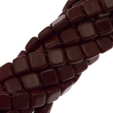 50 CzechMates 6mm Two Hole Tile Beads Wild Raisin (13730)-red