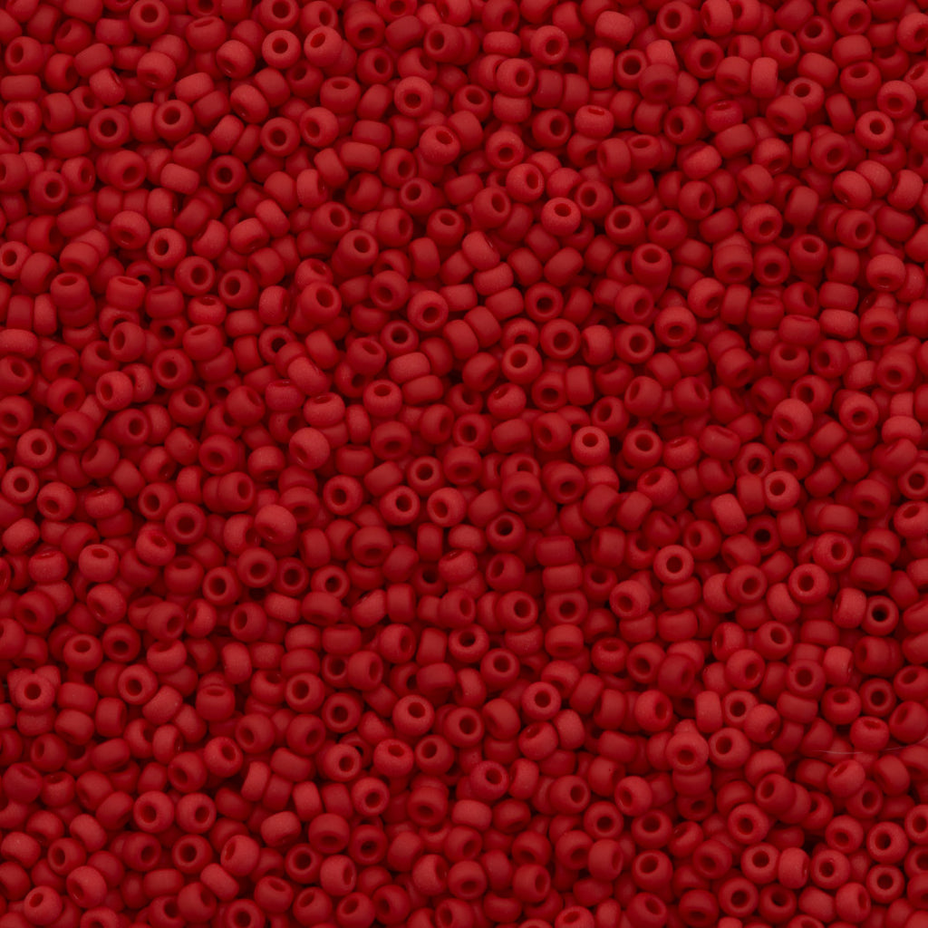 Miyuki Round Seed Bead 8/0 Matte Opaque Dark Red 22g Tube (408F)