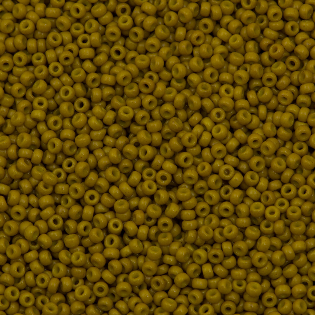Miyuki Round Seed Bead 8/0 Duracoat Opaque Hawthorne 22g Tube (4456)-Green