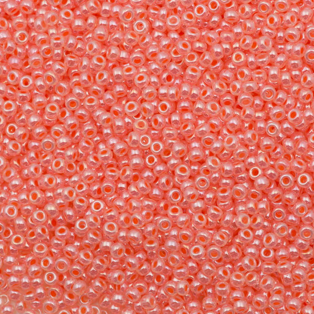Miyuki Round Seed Bead 8/0 Coral Ceylon 22g Tube (539)