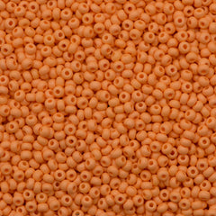 50g Czech Seed Bead 10/0 Opaque Matte Orange (26850)