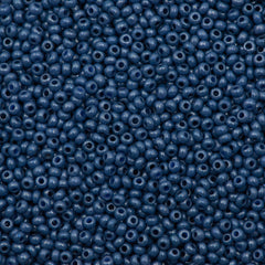 50g Czech Seed Bead 10/0 Opaque Blue Luster (33023)