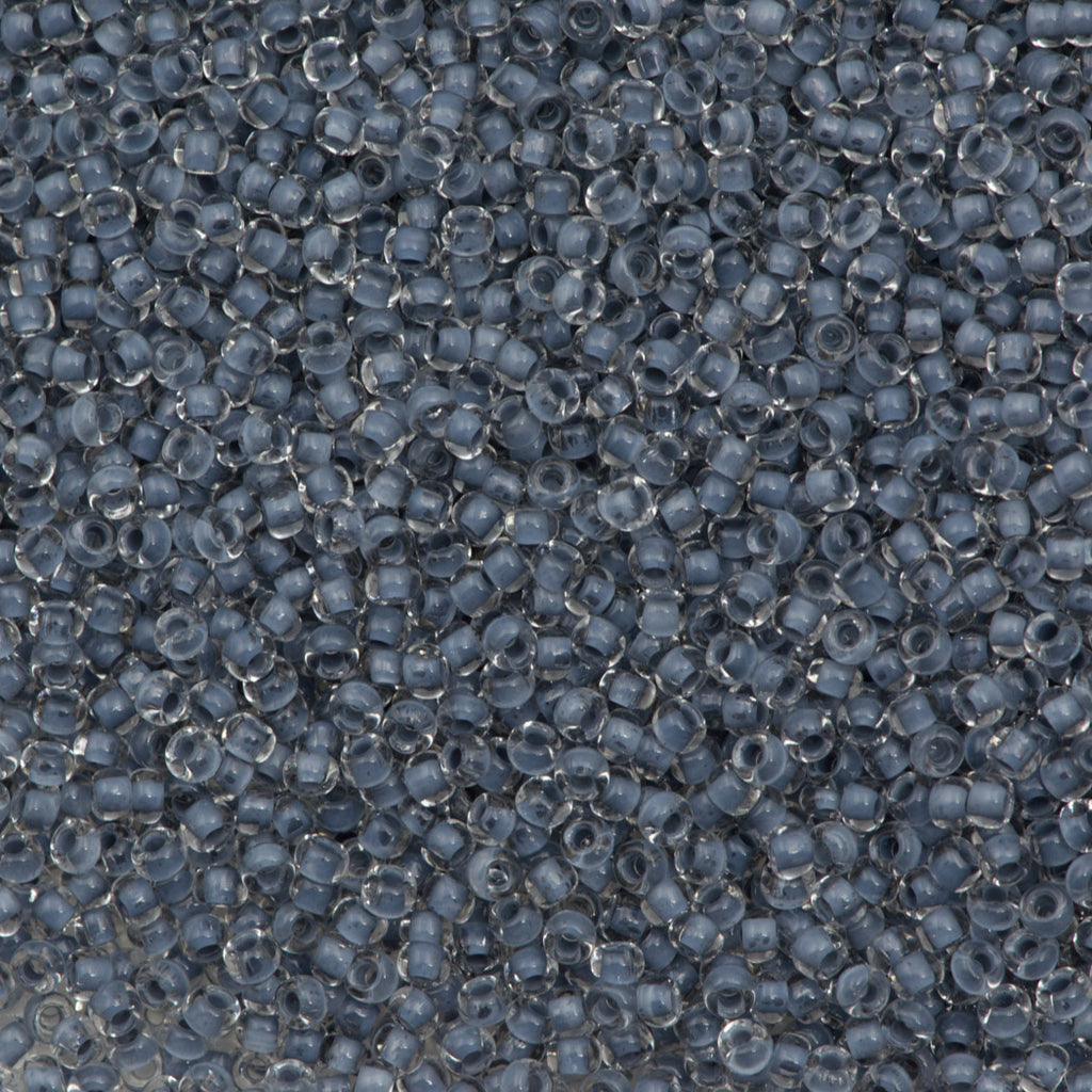 50g Czech Seed Bead 10/0 Color Lined Grey (38342)