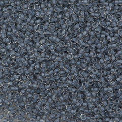 50g Czech Seed Bead 10/0 Color Lined Grey (38342)