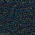 50g Czech Seed Bead 10/0 Transparent Black Diamond AB (41010)