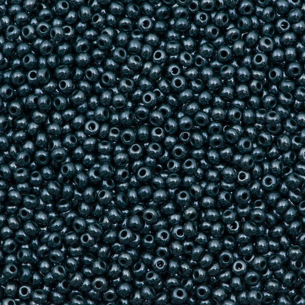 50g Czech Seed Bead 10/0 Dark Green Luster (58270)