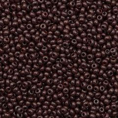 50g Czech Seed Bead 10/0 Opaque Luster Dark Brown (93195)