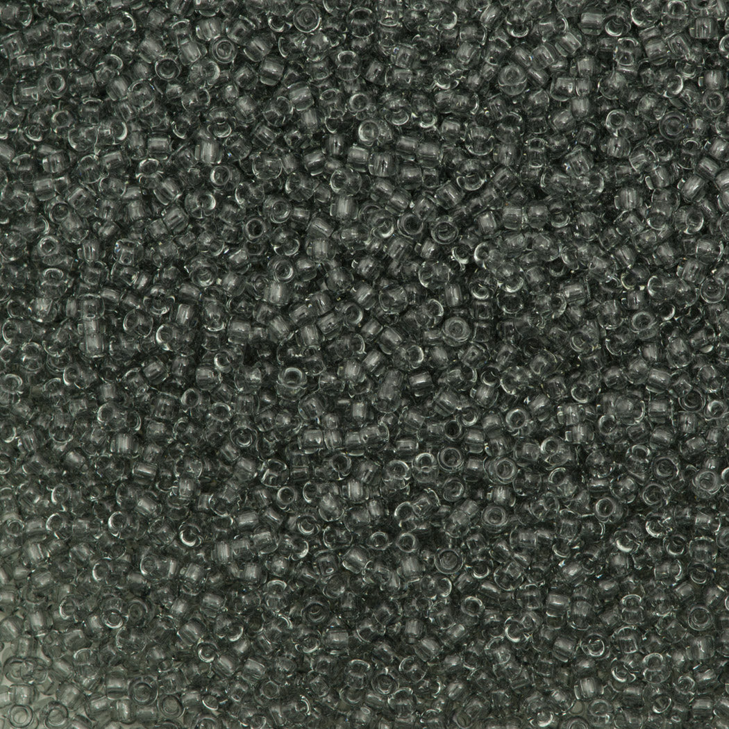 Toho Round Seed Bead 11/0 Transparent Black Diamond 2.5-inch Tube (9)