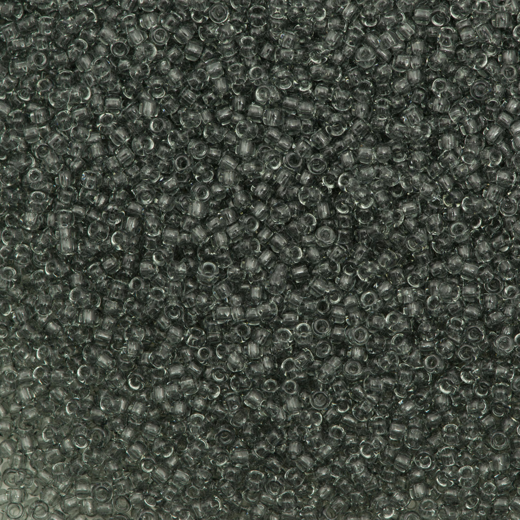 Toho Round Seed Bead 11/0 Transparent Black Diamond 2.5-inch Tube (9)