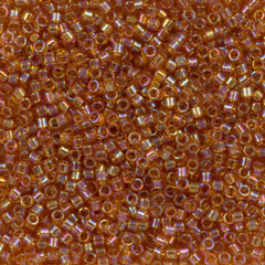 Miyuki Delica Seed Bead 11/0 Transparent Dark Topaz AB 7g Tube DB1241