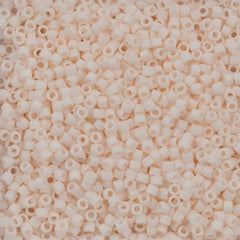 Miyuki Delica Seed Bead 11/0 Opaque Matte Blushed White AB 2-inch Tube DB1520
