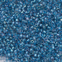Miyuki Delica Seed Bead 11/0 Inside Dyed Color Amethyst Blue 2-inch Tube DB1762