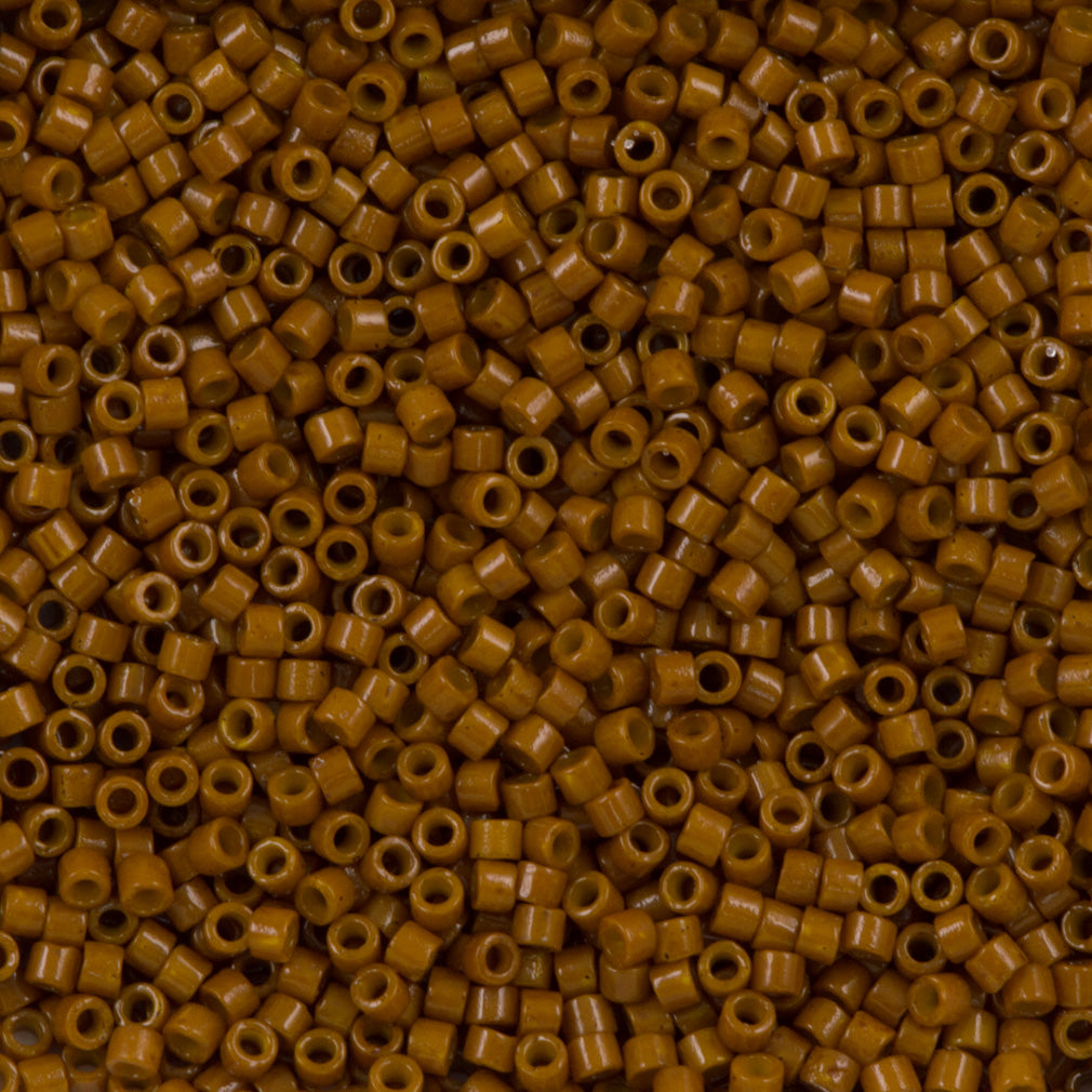 Miyuki Delica Seed Bead 11/0 Duracoat Dyed Opaque Toast 2-inch Tube DB2110