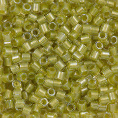 Miyuki Delica Seed Bead 8/0 Crystal Inside Color Lined Chartreuse 6.7g Tube DBL910