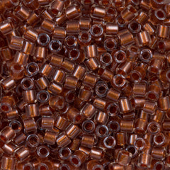 Miyuki Delica Seed Bead 8/0 Crystal Inside Color Lined Auburn 6.7g Tube DBL915