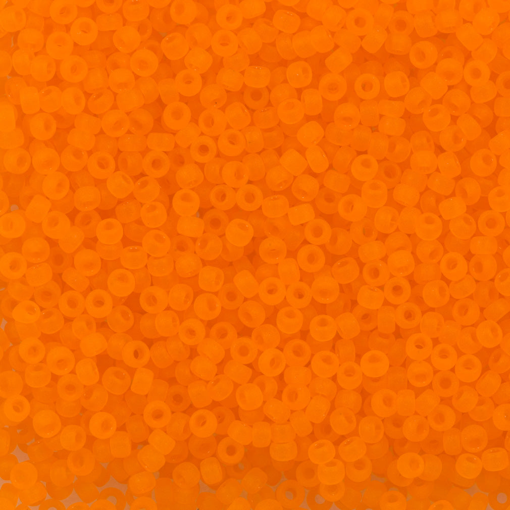 Miyuki Round Seed Bead 11/0 Matte Transparent Orange 22g Tube (138F)