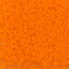 Miyuki Round Seed Bead 11/0 Matte Transparent Orange 22g Tube (138F)