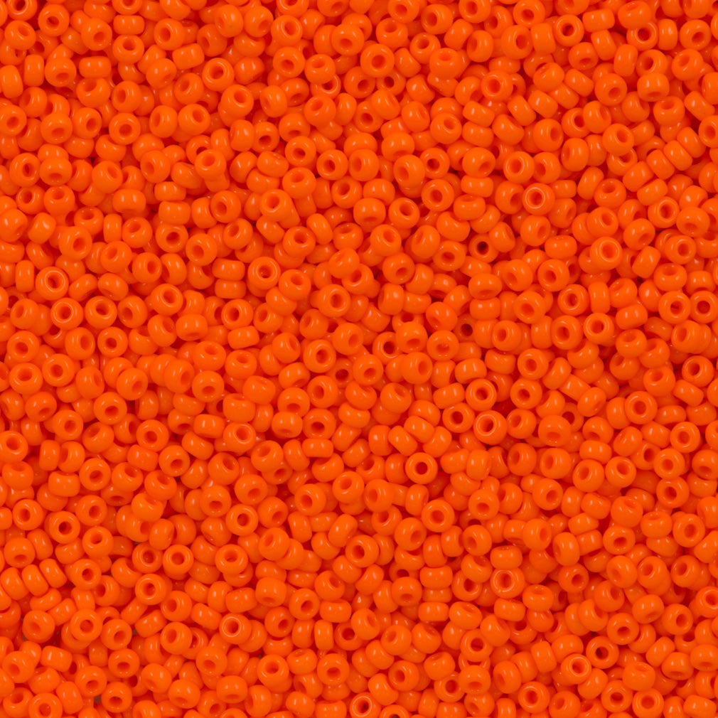 50g Miyuki Round Seed Bead 11/0 Opaque Orange (406)