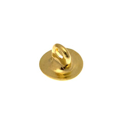 6mm Button back gold plated brass round 100pc