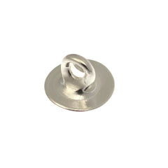 6mm Button back silver plated brass round 100pc