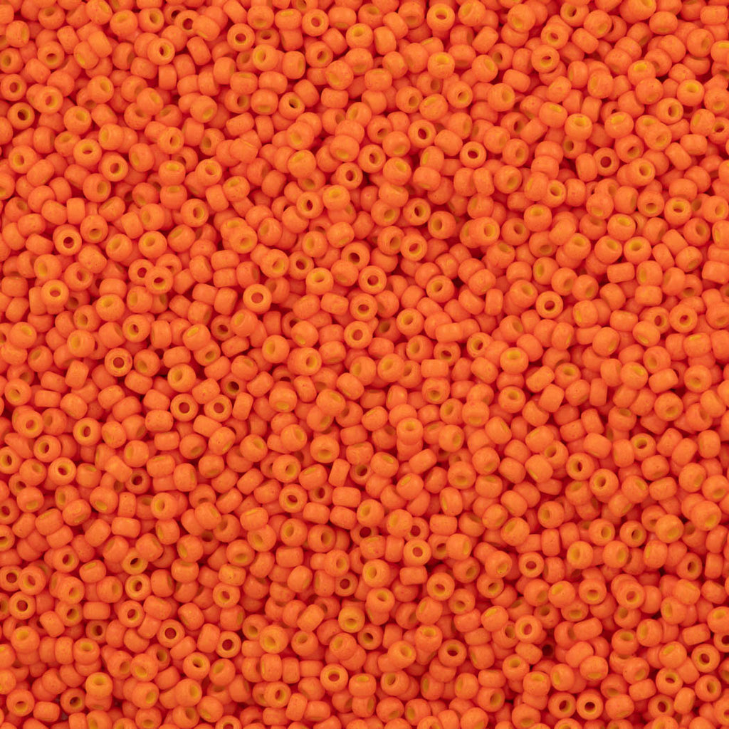 50g Miyuki Round Seed Bead 11/0 Opaque Matte Fall Orange (2042)