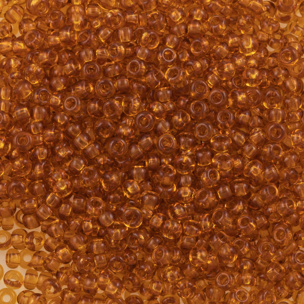 Czech Seed Bead 11/0 Transparent Topaz 2-inch Tube (10070)