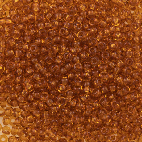 Czech Seed Bead 11/0 Transparent Topaz 2-inch Tube (10070)