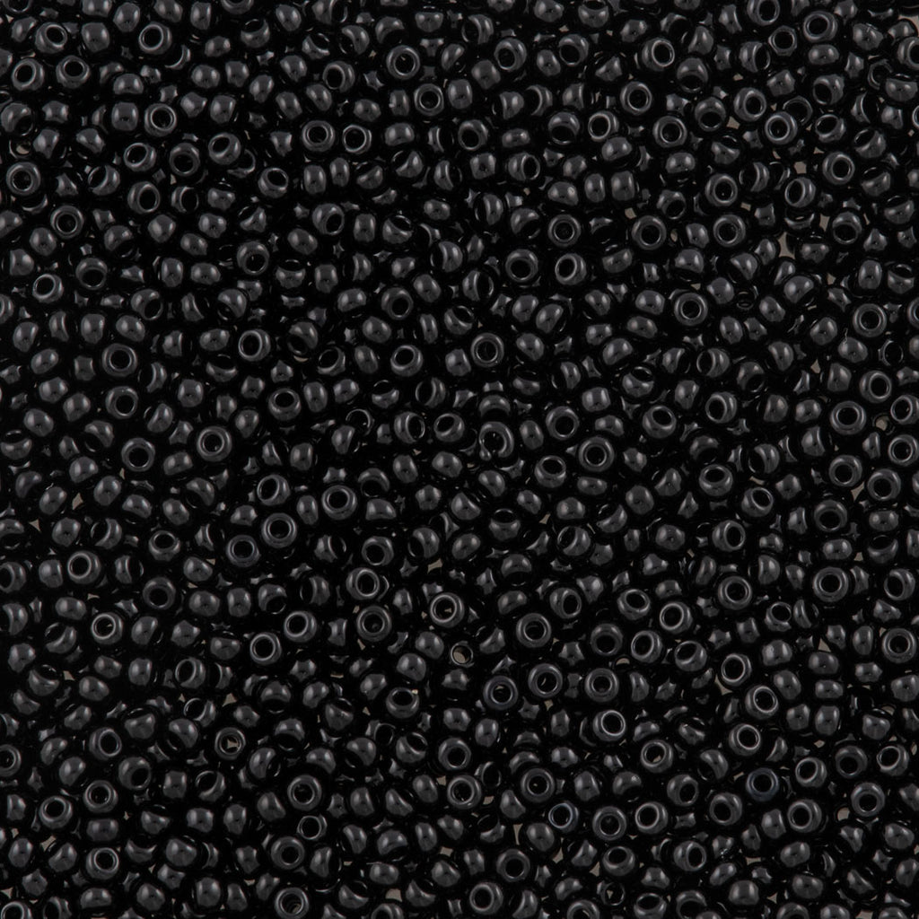 Czech Seed Bead 11/0 Opaque Black 50g (23980)