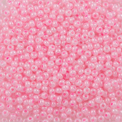 Czech Seed Bead 11/0 Ceylon Pink 2-inch Tube (37173)