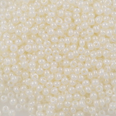 Czech Seed Bead 11/0 Ceylon Pearl White 2-inch Tube (47102)