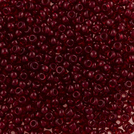 Czech Seed Bead 11/0 Transparent Garnet 2-inch Tube (90120)