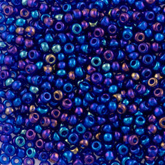 Czech Seed Bead 6/0 Transparent Dark Sapphire AB (31100)