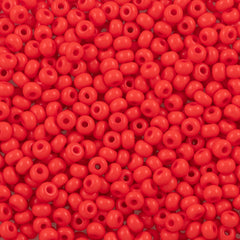 Czech Seed Bead 6/0 Opaque Light Red 2-inch Tube (93170)