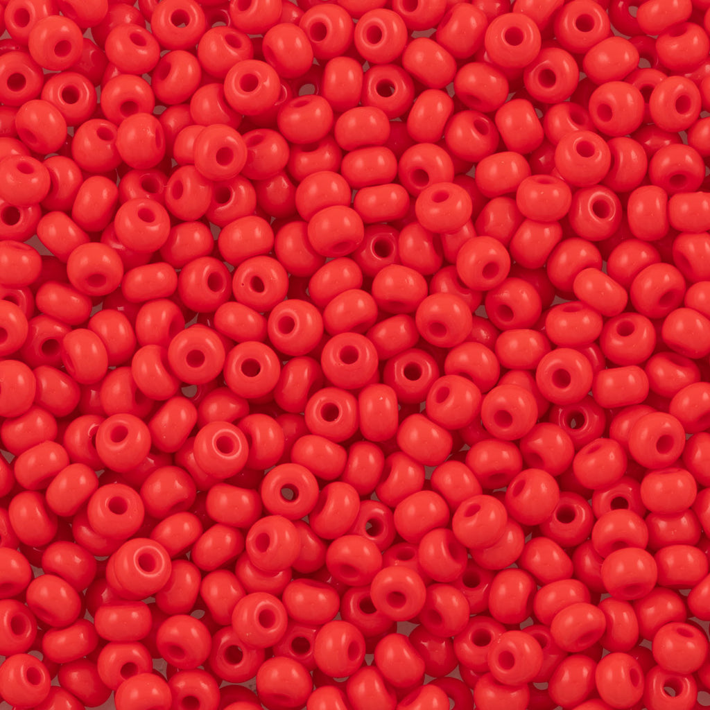 Czech Seed Bead 8/0 Opaque Light Red 2-inch Tube (93170)