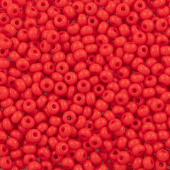 Czech Seed Bead 8/0 Opaque Light Red 2-inch Tube (93170)
