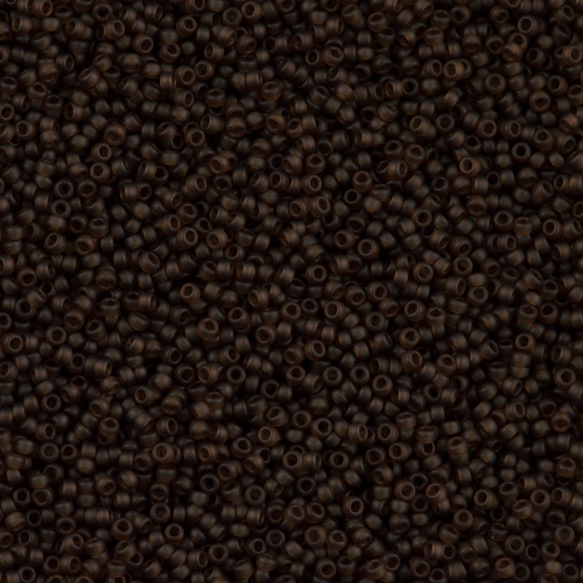 Miyuki Round Seed Bead 11/0 Matte Transparent Brown 22g Tube (135F)
