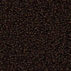 50g Miyuki Round Seed Bead 11/0 Matte Transparent Brown (135F)