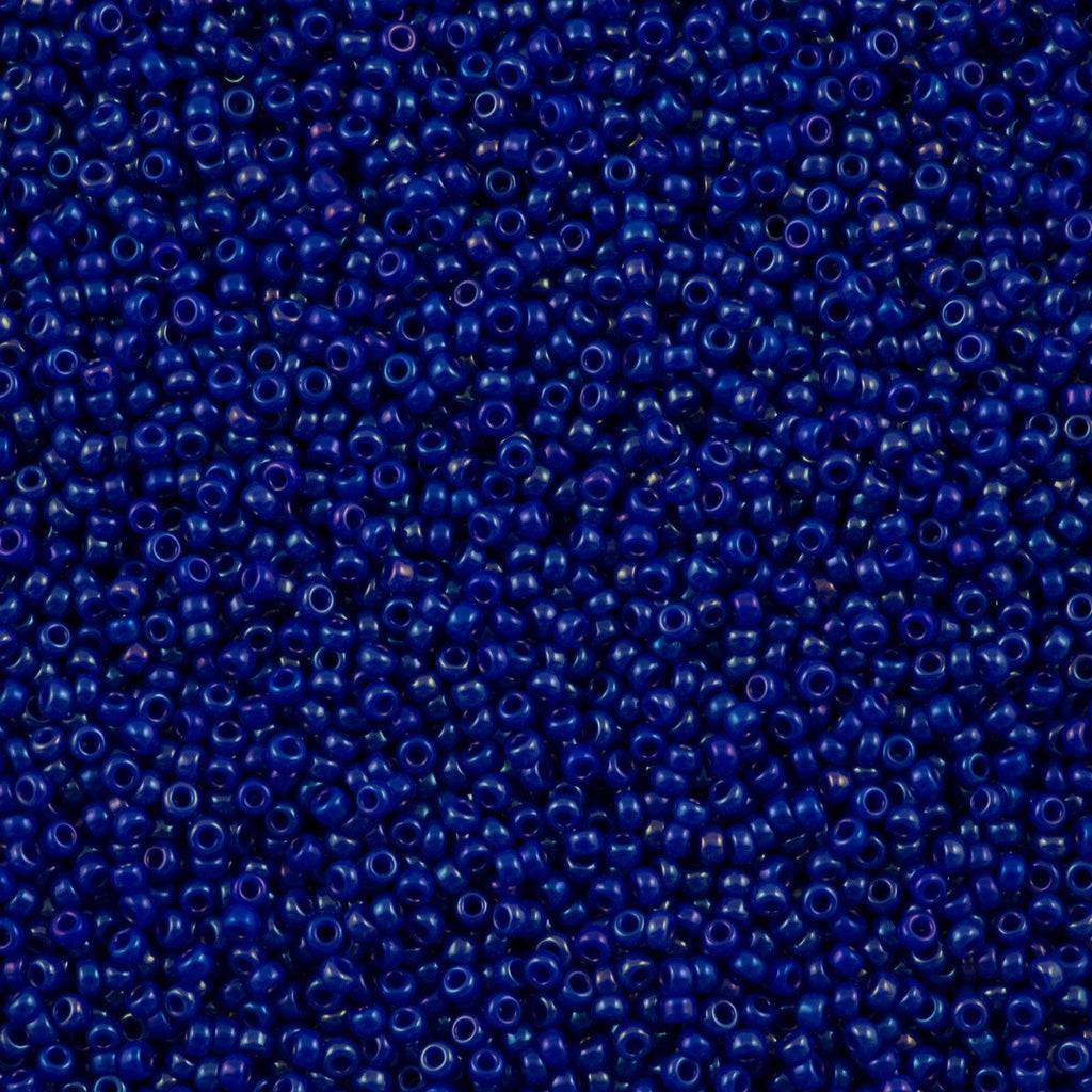 50g Miyuki Round Seed Bead 11/0 Opaque Cobalt Luster (1945)