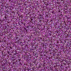 Miyuki Round Seed Bead 11/0 Inside Color Lined Raspberry AB 22g Tube (264)