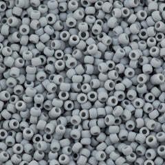 50g Toho Round Seed Bead 11/0 Opaque Matte Gray (53F)