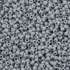 50g Toho Round Seed Bead 11/0 Opaque Matte Gray (53F)