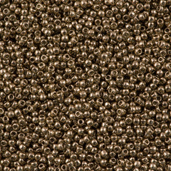 50g Toho Round Seed Beads 11/0 Transparent Montana Gold Luster (204)